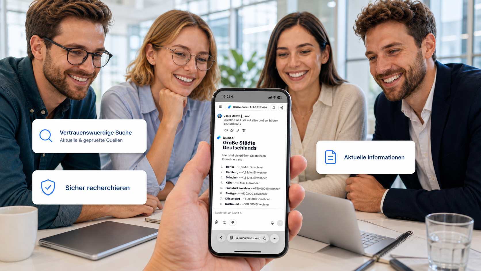 Web-Suche mit Brave-Tool-Call live im Chat