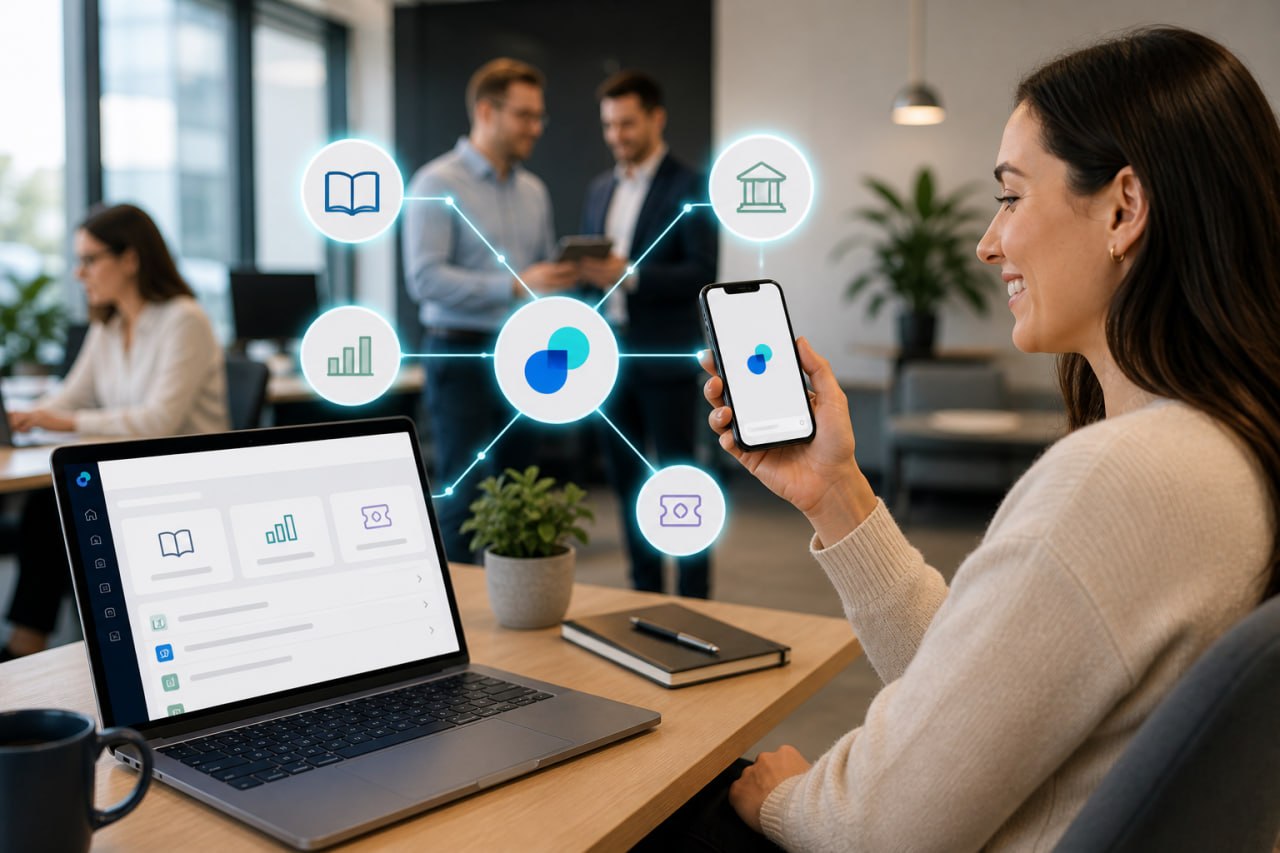 KI-Workspace unterstützt einen Mittelständler am Computer